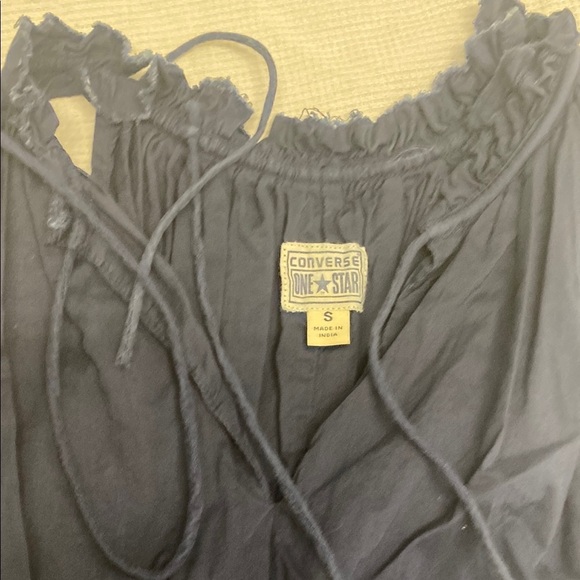 Converse Blue Ombré Midi Sundress with raw hem and corset back 100% cotton - Picture 5 of 13